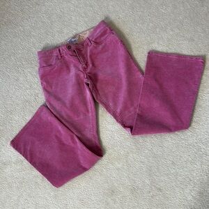Women's Gap Stretch Pink Corduroy Low Rise  Wide Leg Pants Size 10
